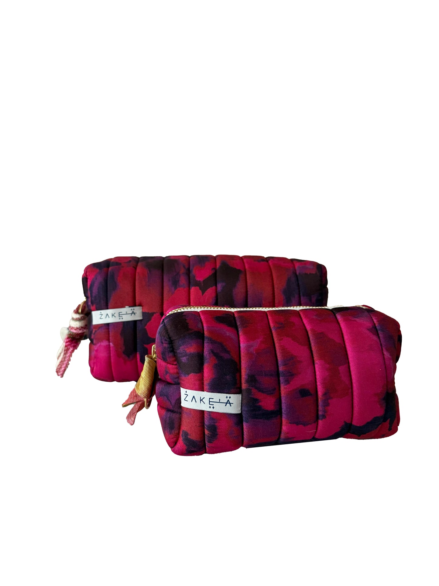 Make Up Bag Large Red and Navy